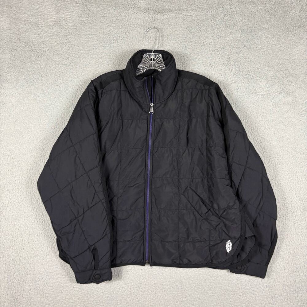 Free People Movement Pippa Packable Puffer Jacket Women’s Small Black Pockets